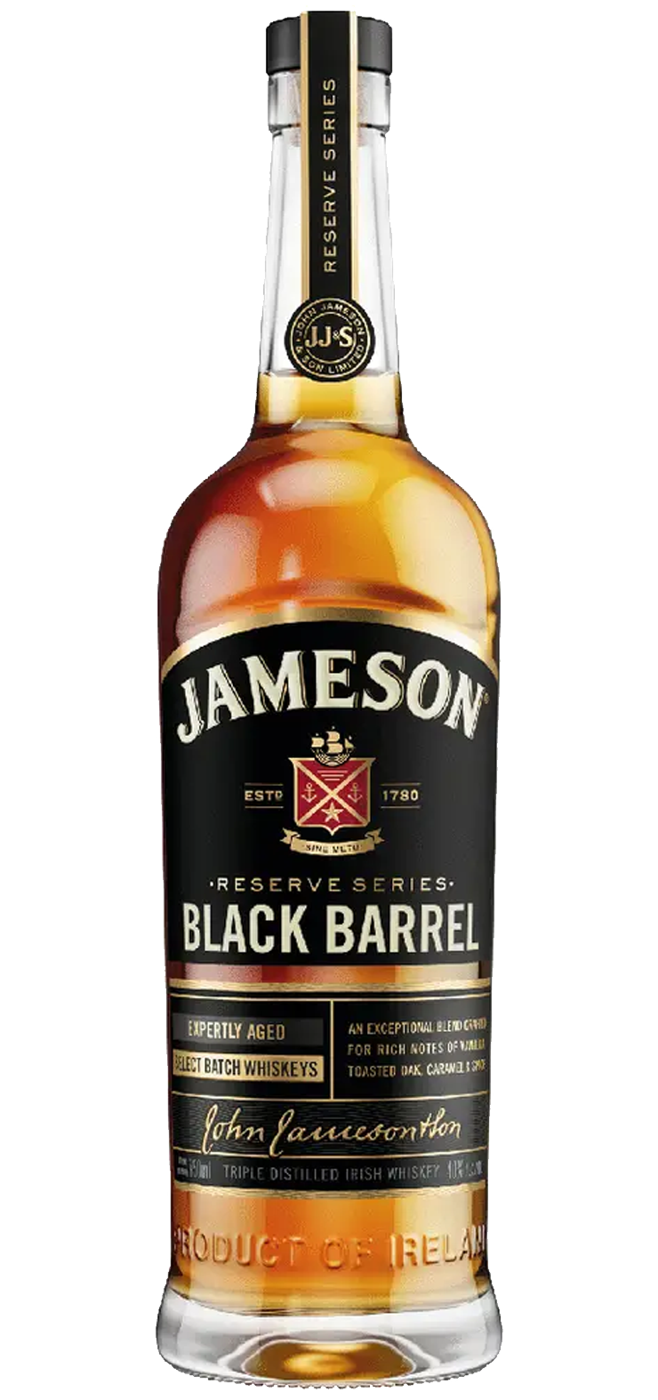 A bottle of basil hayden on a white background