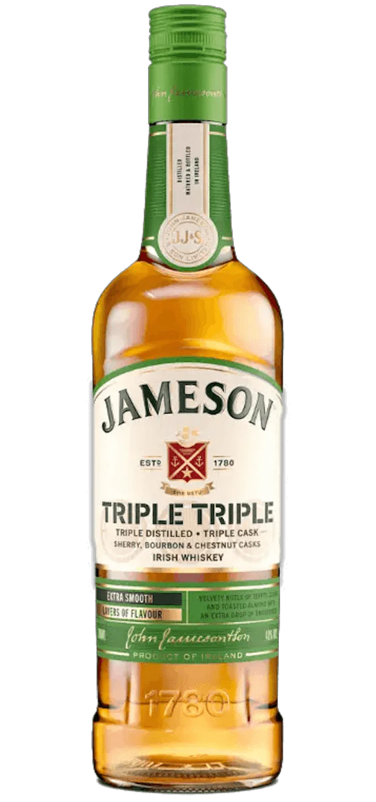 A bottle of basil hayden on a white background