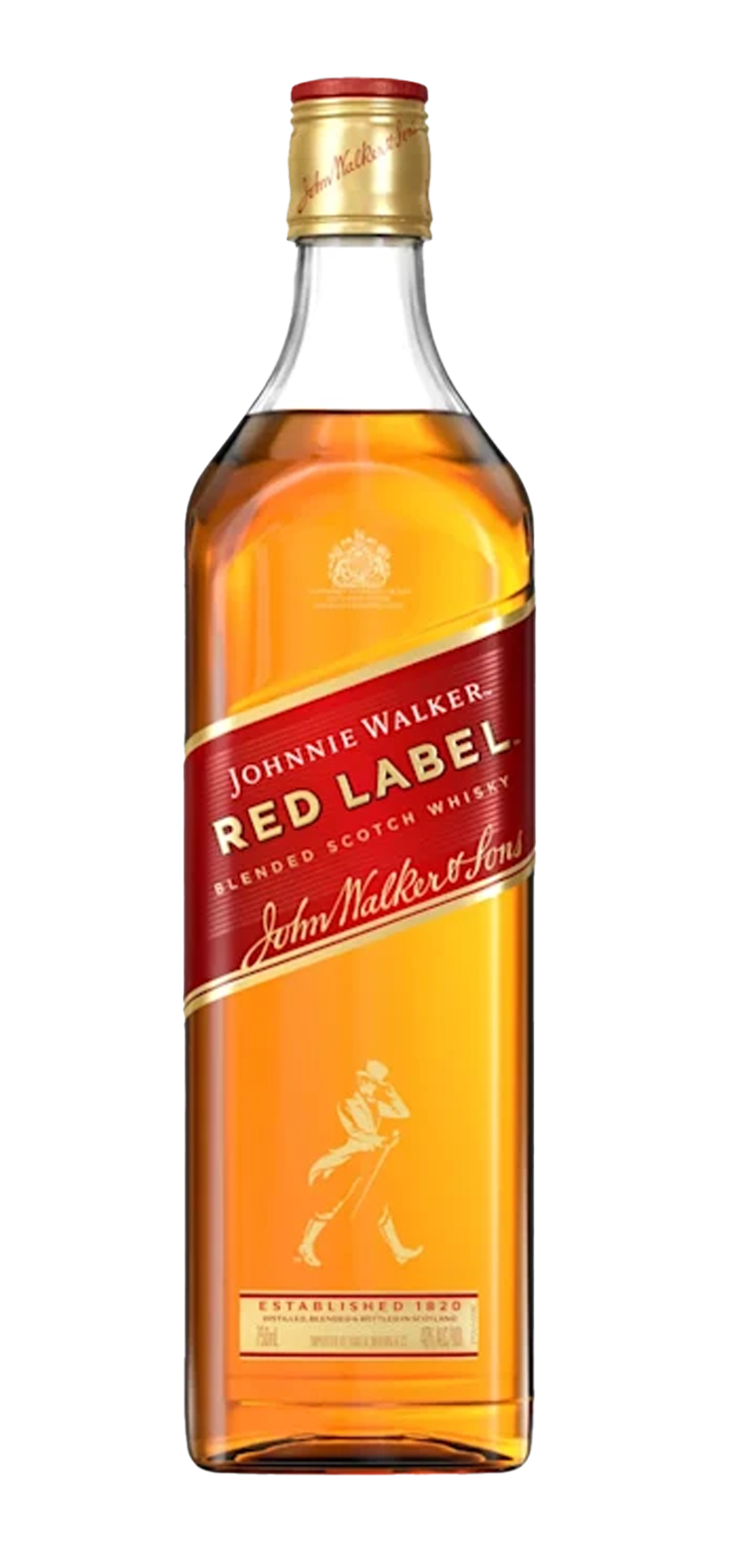 A bottle of sweet red wine with a red label on a white background.