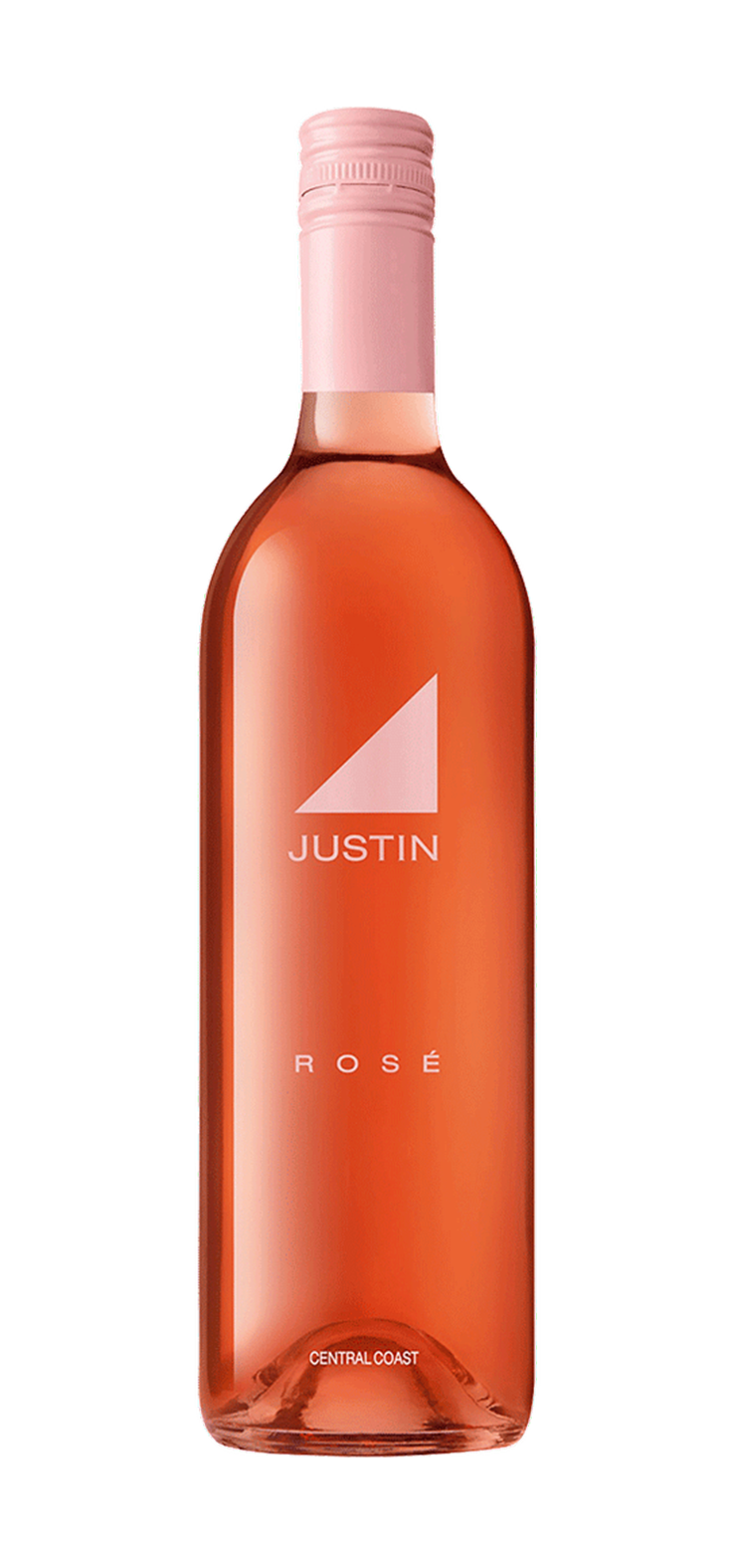 A bottle of red wine with a red cap on a white background.