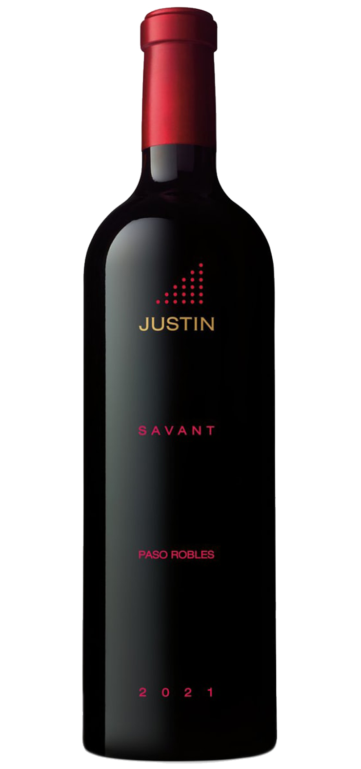 A bottle of white wine with a floral label on a white background.