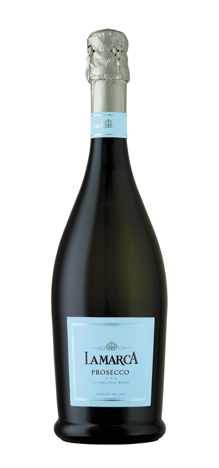 A bottle of sweet red wine with a red label on a white background.