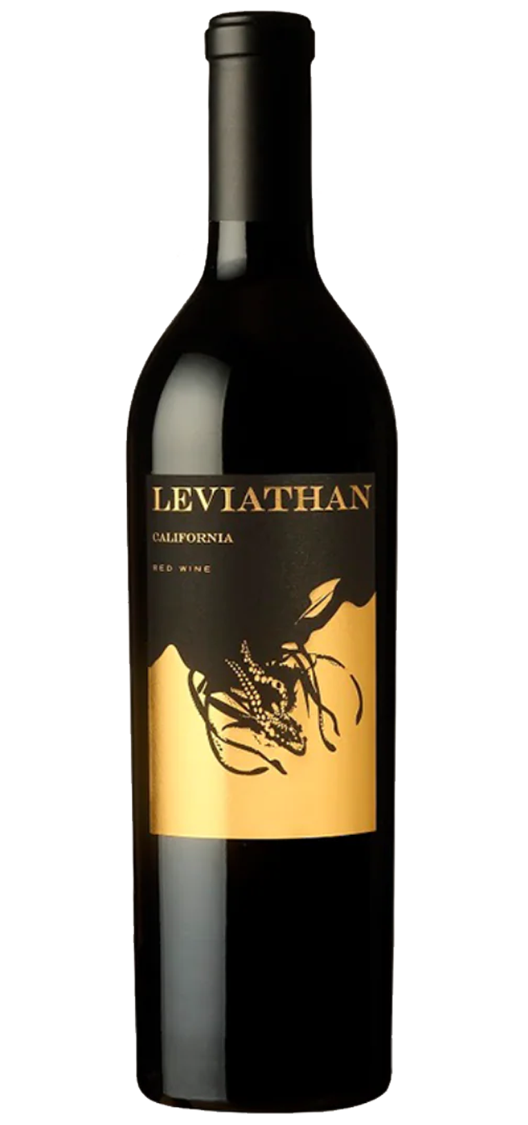 A bottle of sweet red wine with a red label on a white background.