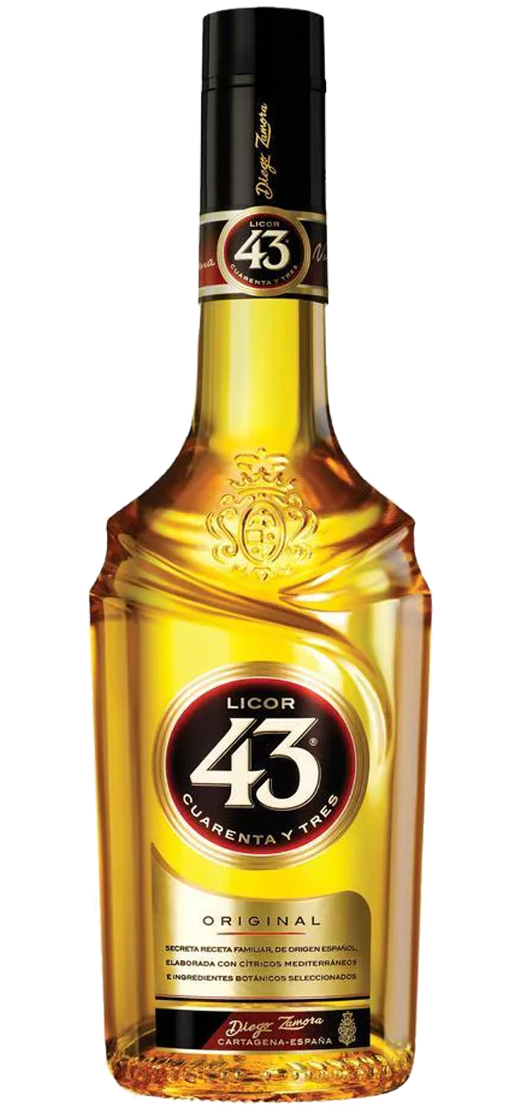 A bottle of sweet red wine with a red label on a white background.