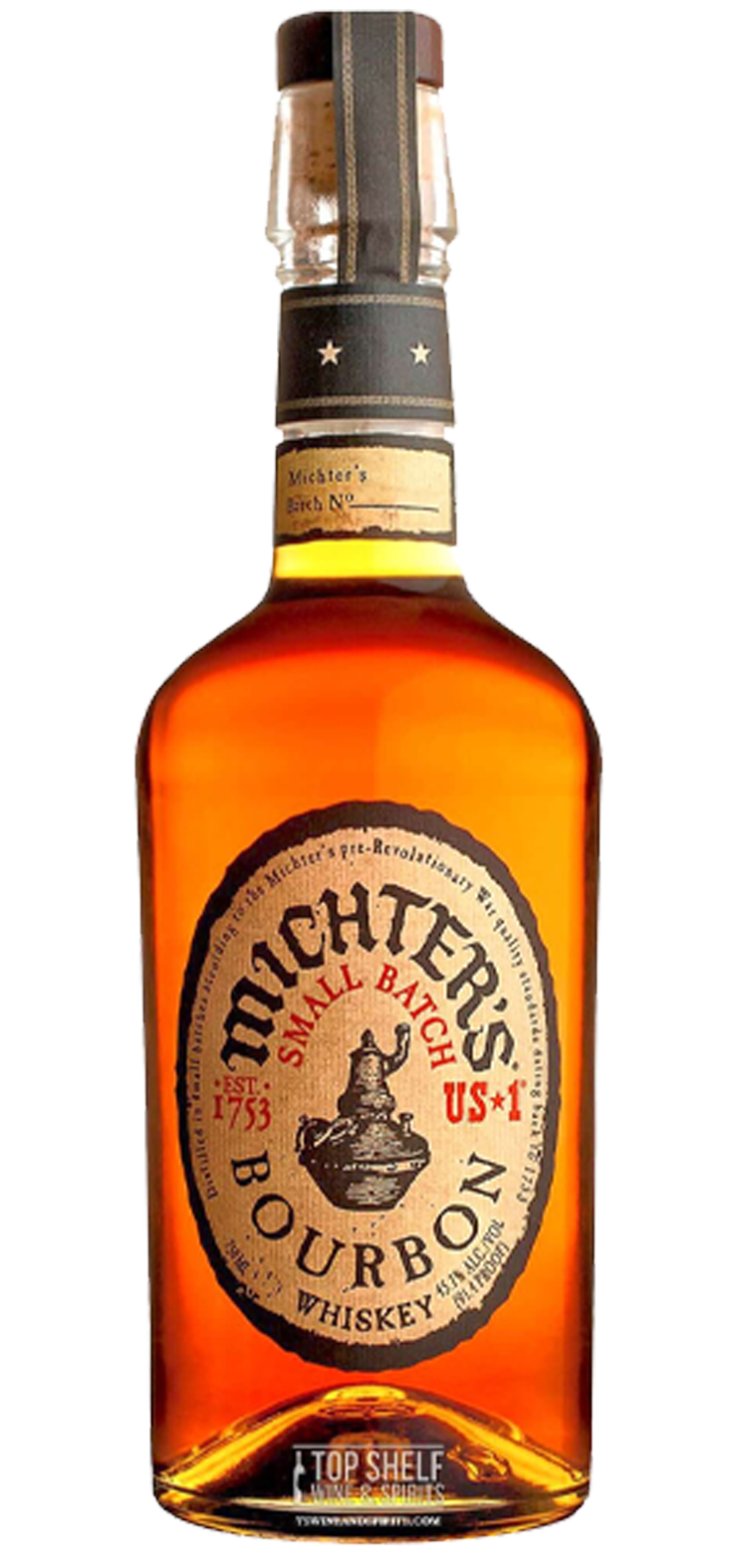 A bottle of sweet red wine with a red label on a white background.