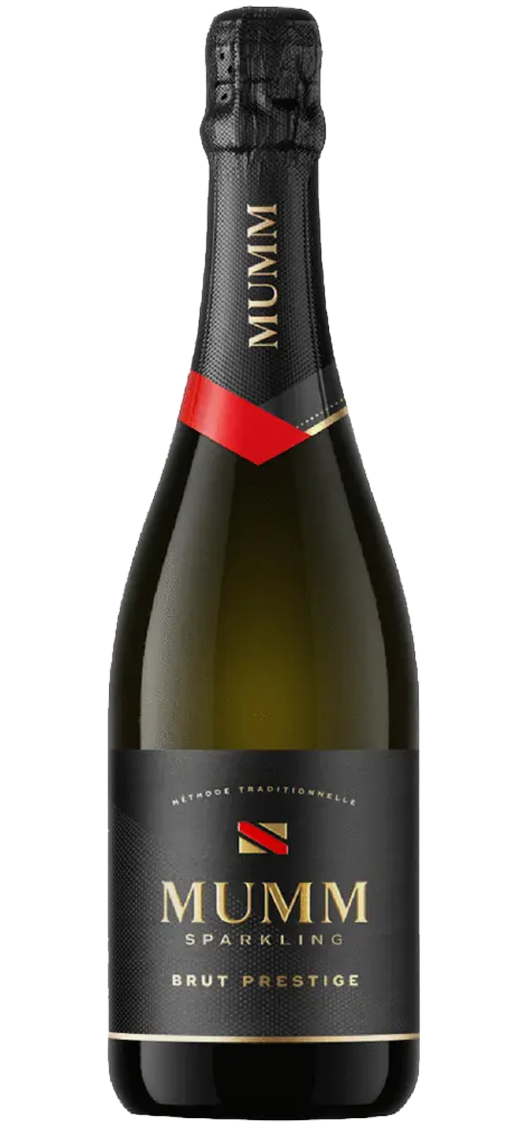 A bottle of sweet red wine with a red label on a white background.