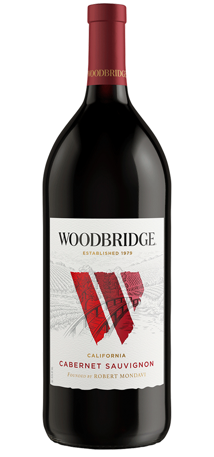 A bottle of sweet red wine with a red label on a white background.