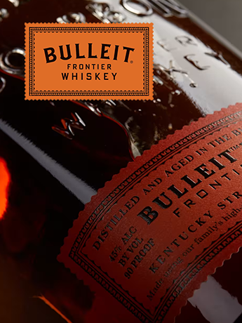 A bottle of basil hayd kentucky straight bourbon whiskey