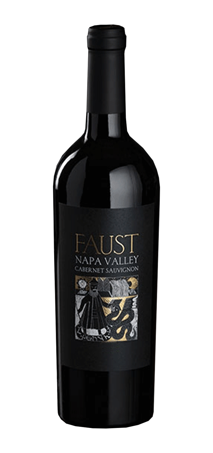 A bottle of sweet white wine with a green label on a white background.