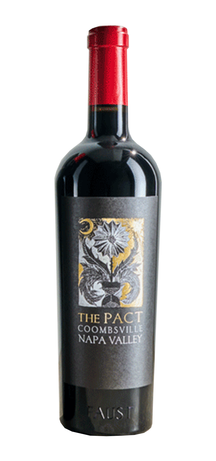 A bottle of sweet white wine with a green label on a white background.