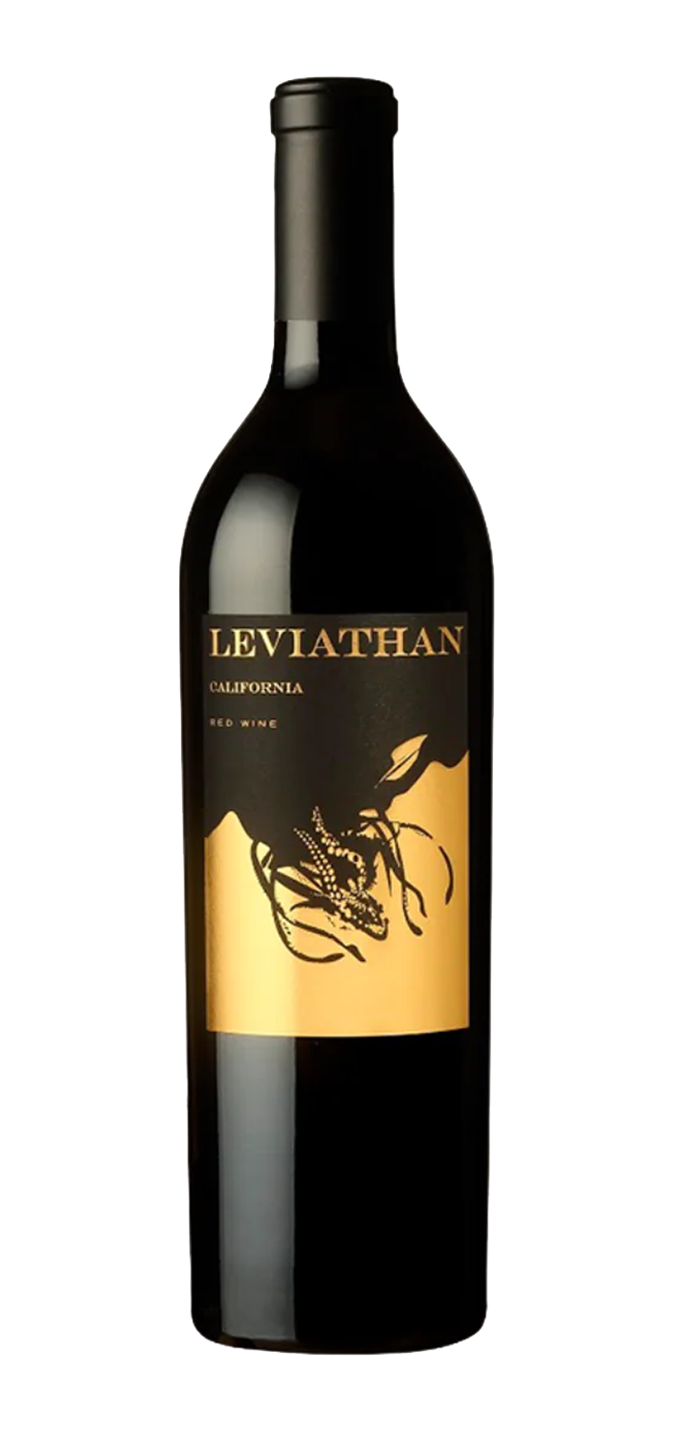 A bottle of white wine with a floral label on a white background.