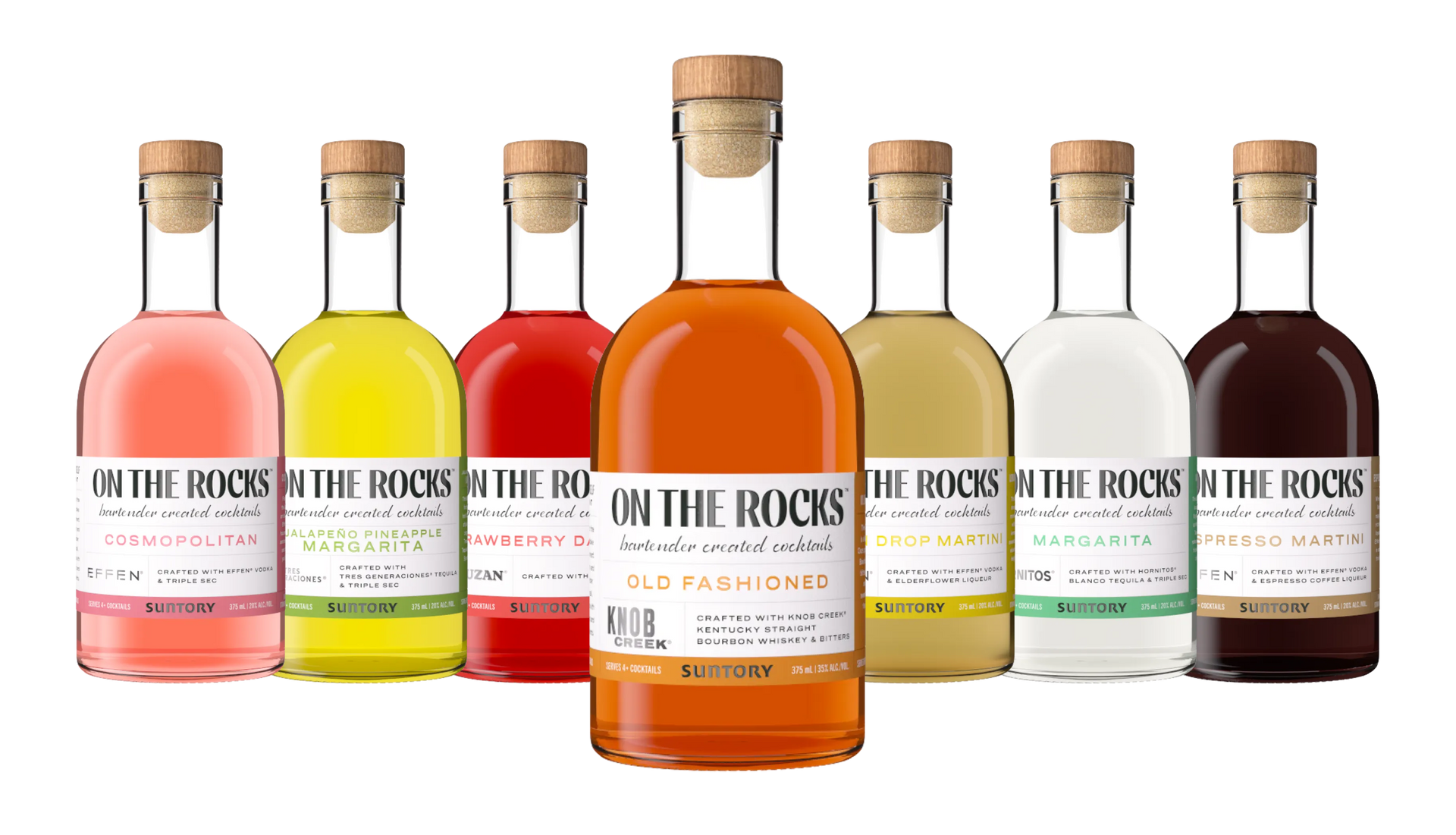 A bottle of basil hayden on a white background