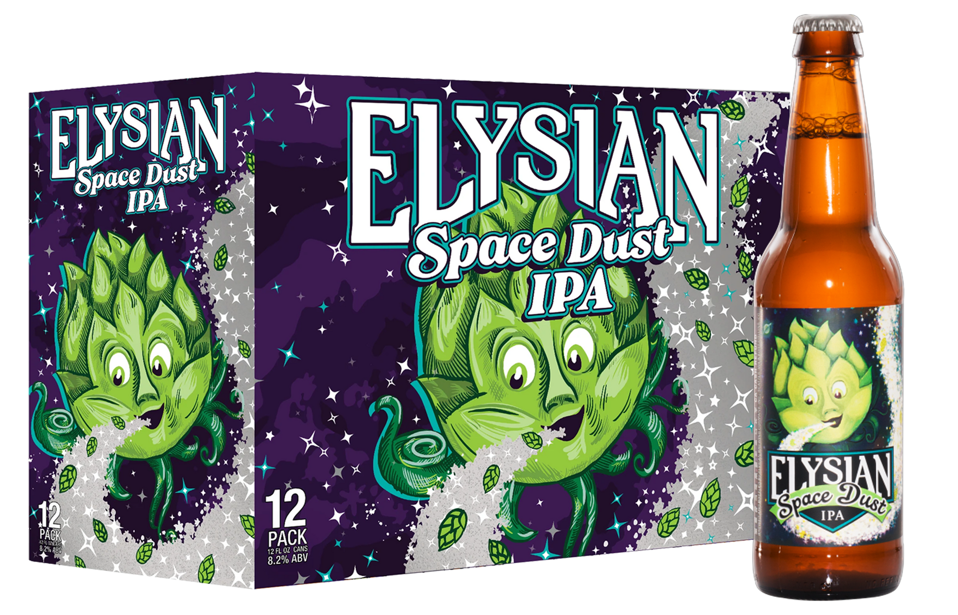 A bottle of pinot grigio wine on a white background.