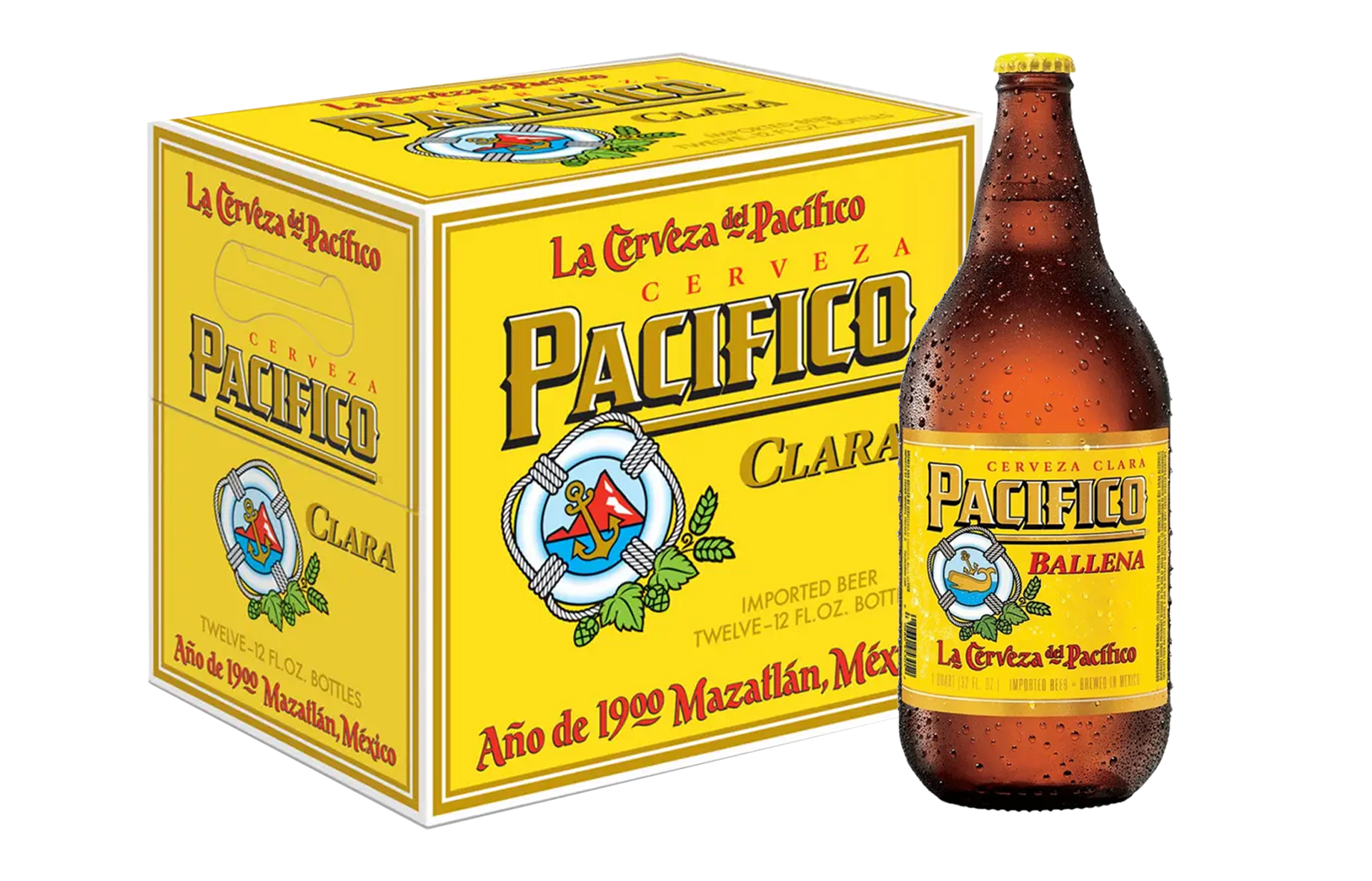 A bottle of pinot grigio wine on a white background.