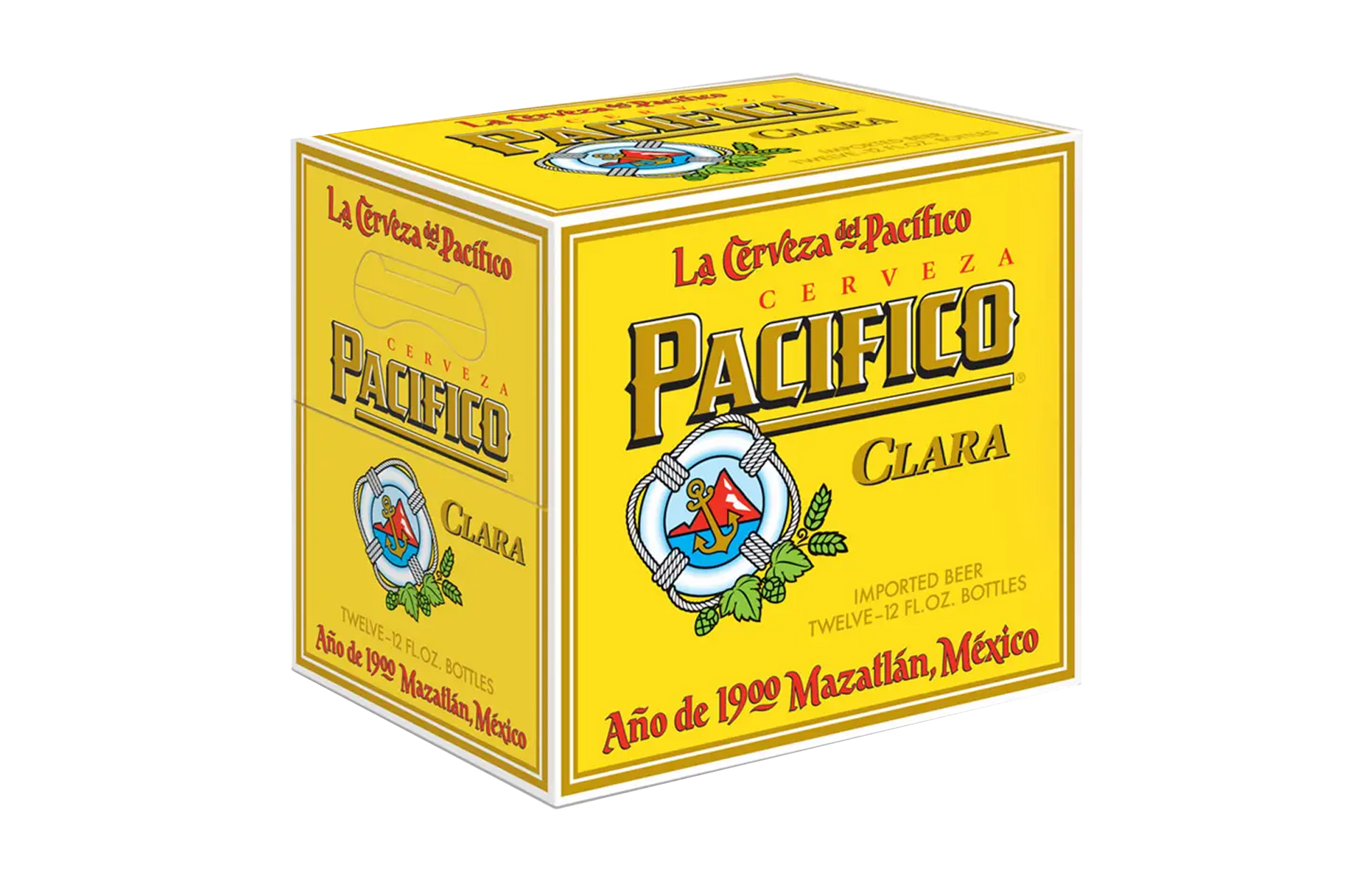 A bottle of pinot grigio wine on a white background.