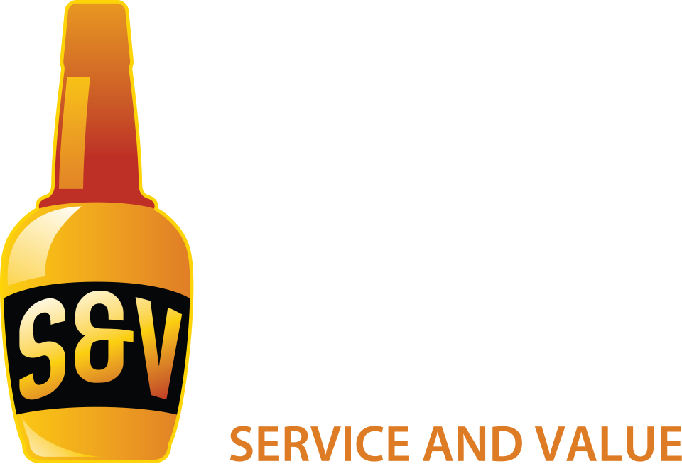 A logo for a company called s & v service and value
