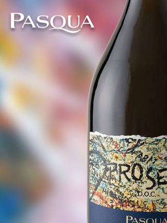 A close up of a bottle of pasqua erose wine