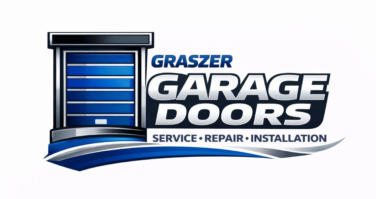 A logo for graszer garage doors