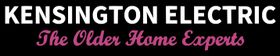 A logo for kensington electric the older home experts
