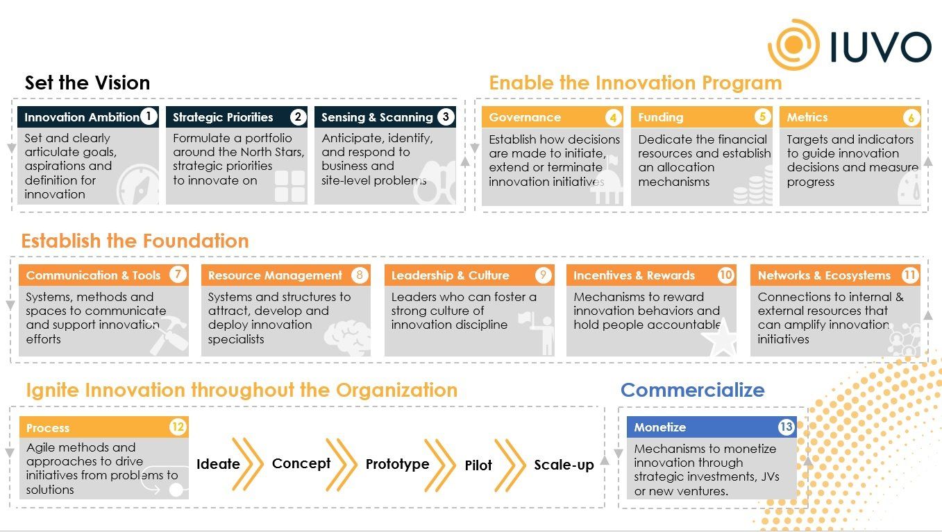 A diagram of a company called iuvo is shown
