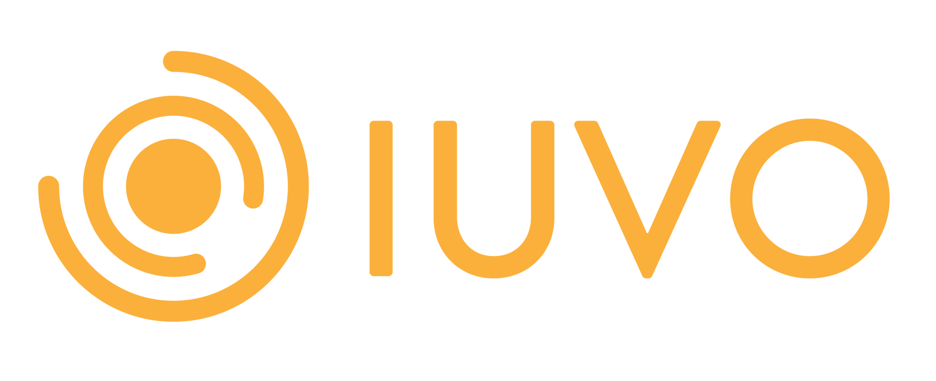 A logo for iuvo with a swirl in the middle