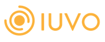 A logo for iuvo with a swirl in the middle