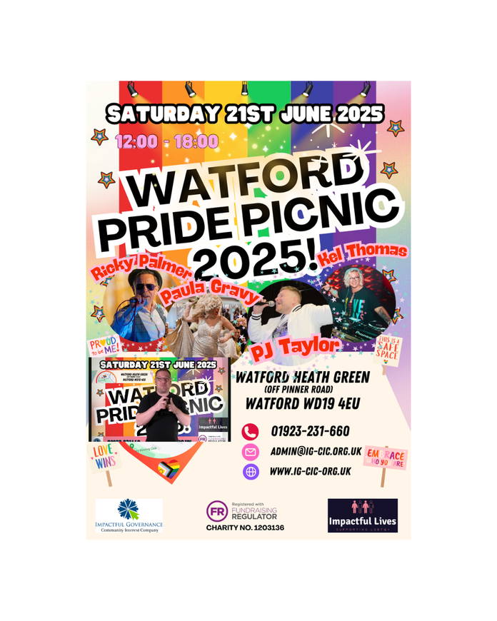 Impactful Lives Watford Pride Picnic 2025