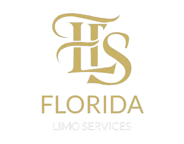 Gold logo for Florida Limo Services with intertwined initials &ldquo;FLS&rdquo; above the word &ldquo;Florida&rdquo;.