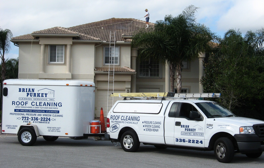 Roof And Gutter Cleaning With High Pressure — Palm City, FL — Brian Purkey Cleaning Services