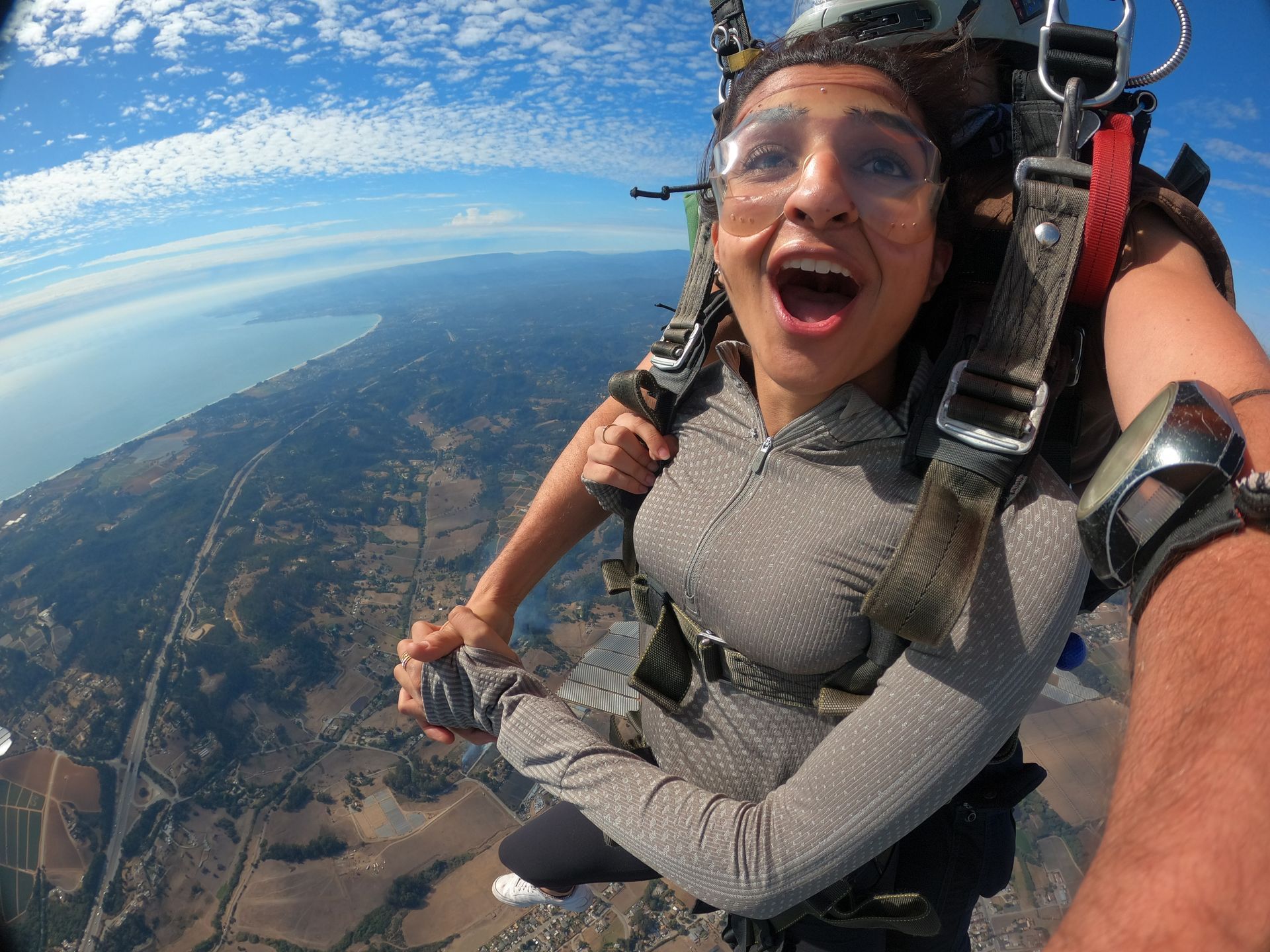 Parachuting over Santa Cruz 