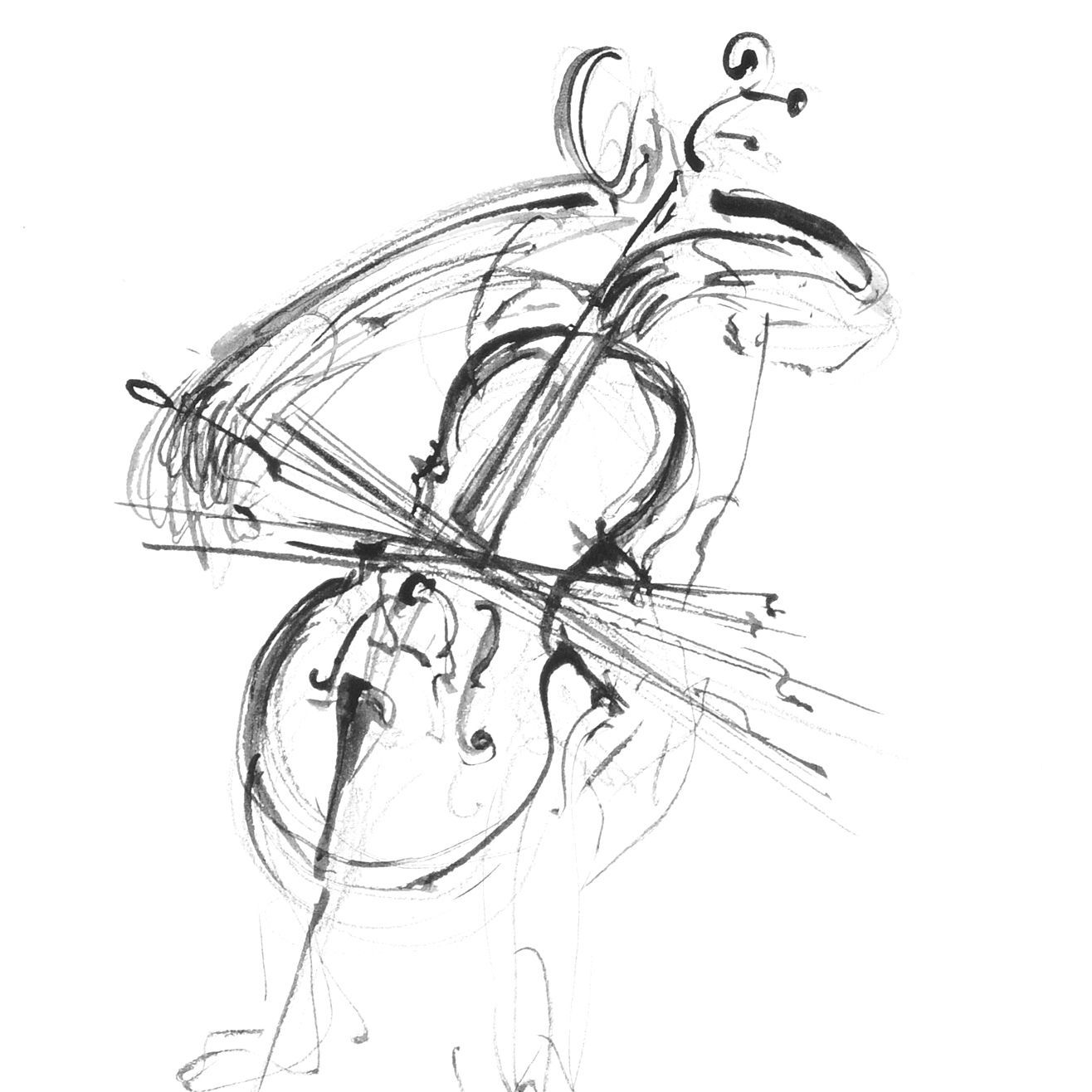 Cellist Drawing