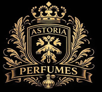 Logotipo para Fragrance World con las iniciales “FW”, rodeadas de un borde ornamental; lema en español.