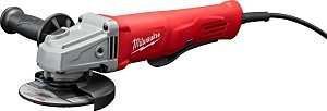 A milwaukee angle grinder is shown on a white background.