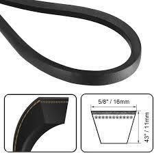 A picture of a v belt on a white background.
