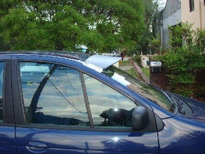 View of a custom safety solution in a car