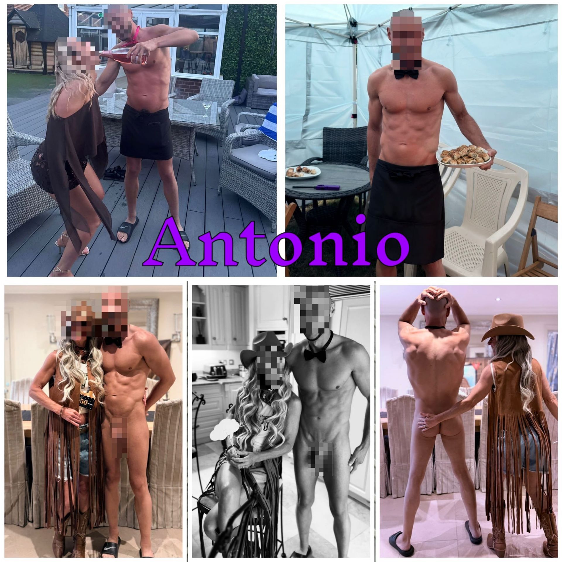 Based in the North West and available to travel throughout the UK. Antonio Buff Butler and Life Model serving guests at private parties and life drawing events in Preston, Lancashire, Yorkshire, Leeds, London and Birmingham. Professional shirtless buff butler serving drinks and food, posing for photographs, hosting games and modelling for art classes. Athletic physique, friendly personality and confident presence for hen parties, birthdays, corporate events and private celebrations.