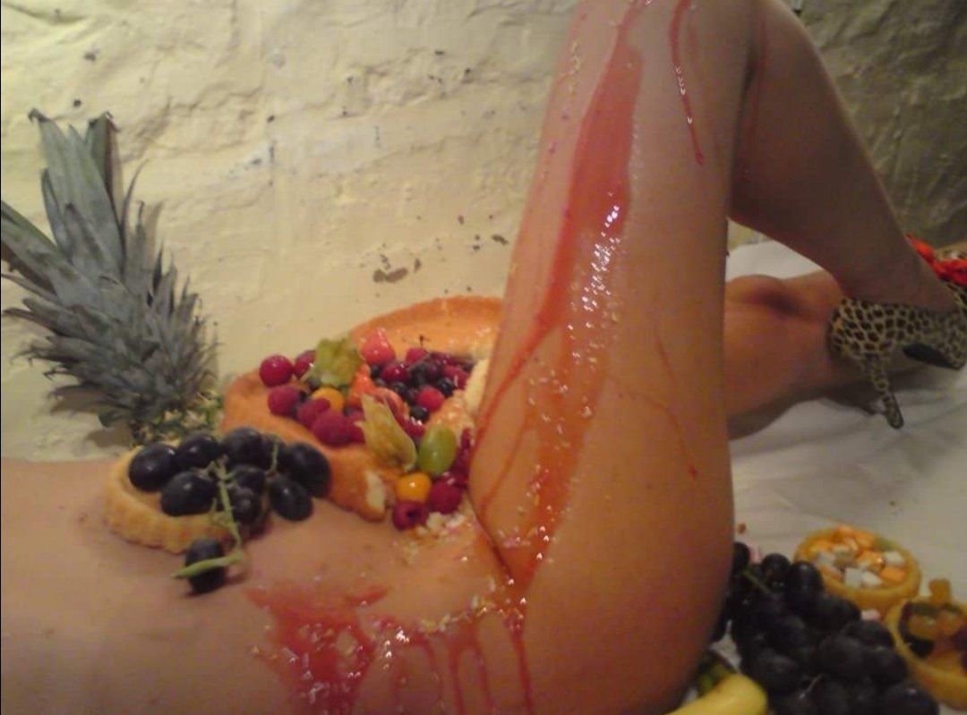 Eat food off a beautiful female model at your stag or birthday party