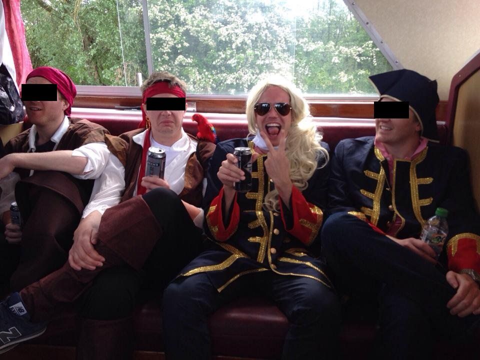 Pirate hostesses onboard your boat stag party