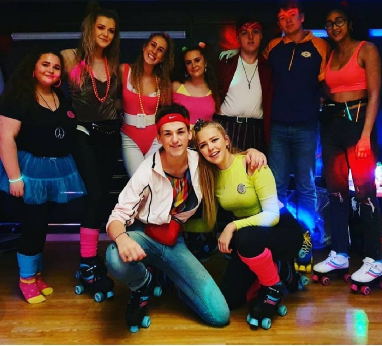 Participants enjoying a casual roller disco suitable for all confidence levels