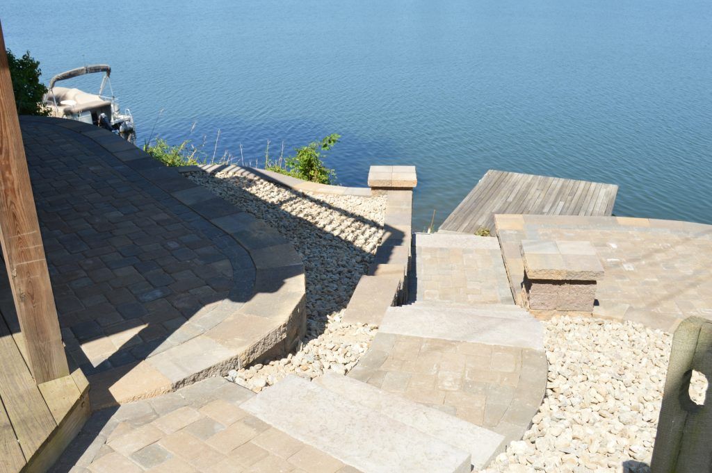 Curve Stair Near Lake - Canton, OH - Warstler Bros Landscaping