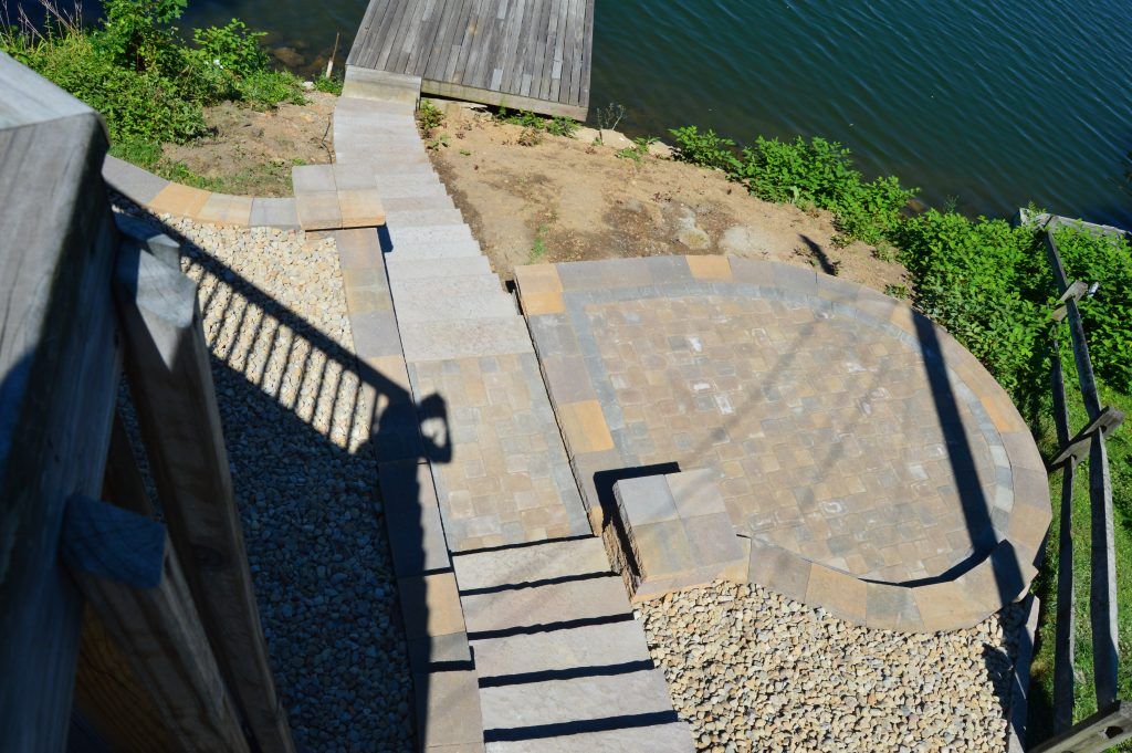 Other Side View Of Stair With Stone - Canton, OH - Warstler Bros Landscaping