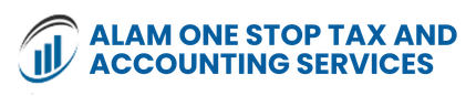 The logo for alam one stop tax and accounting services