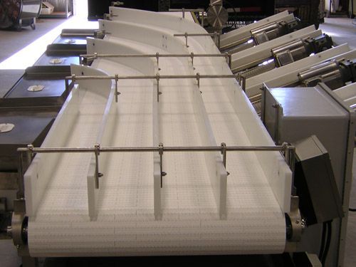 Conveyor belt with a stainless steel 