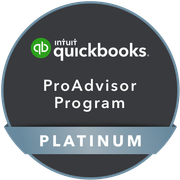 A badge that says proadvisor program platinum on it