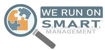 Logo of We Run on S.M.A.R.T. Management.