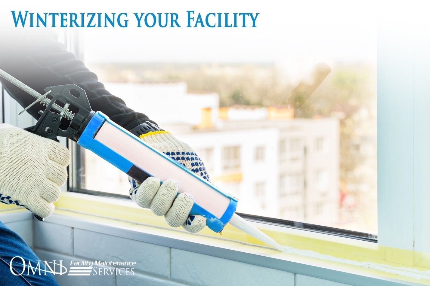 Put in sealant on the window pane