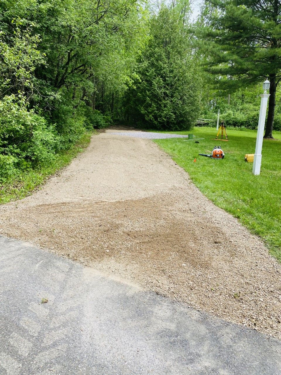 Regraded Driveway
