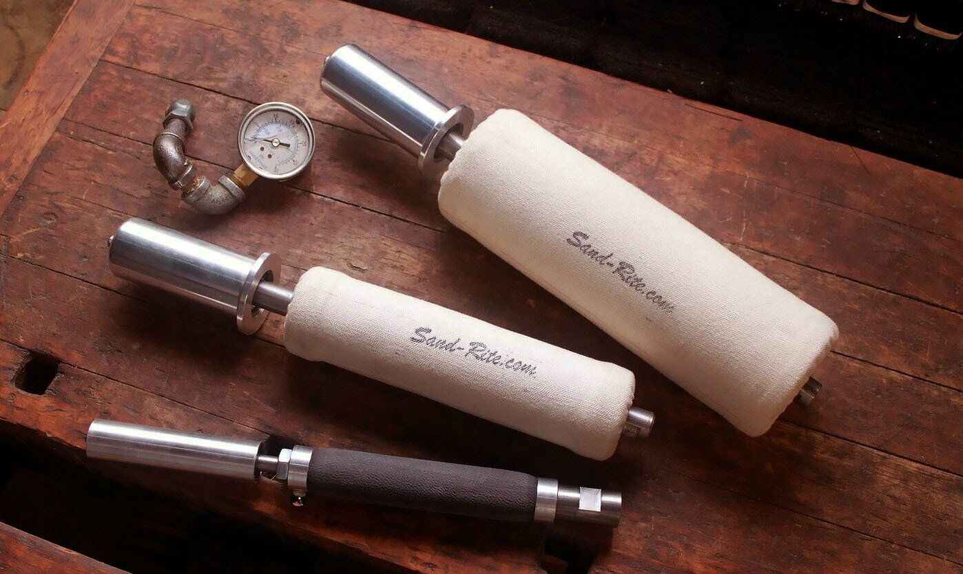 Sand-Rite hand held pneumatic pump drum sander