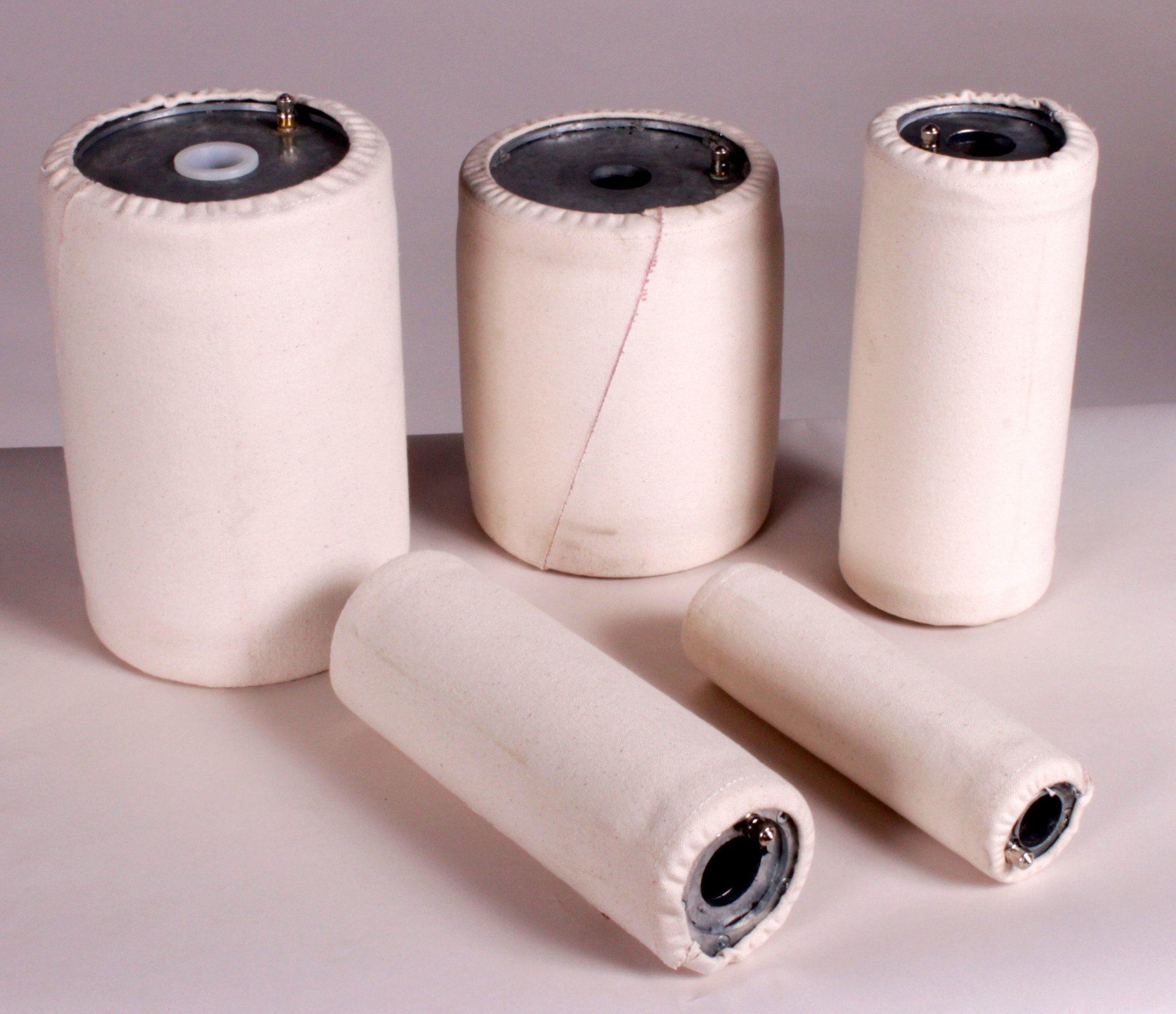 Sand-Rite pneumatic pump drum sander canvas sleeves protect the inner tube.