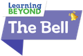 Learning Beyond “The Bell” title on a purple banner with a small gold bell icon